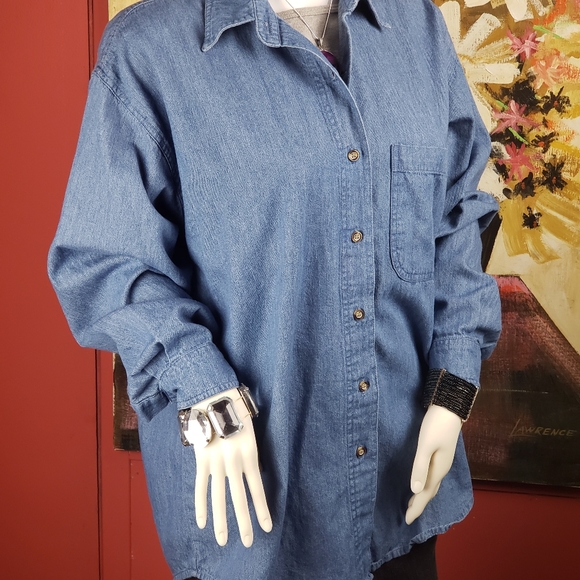 Womens Dominion Apparel Demin Shirt - Picture 5 of 12